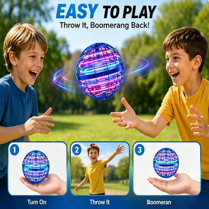 🪐 Magic Flying Orb Ball - 360° Rotating LED Boomerang Toy for Kids-LT