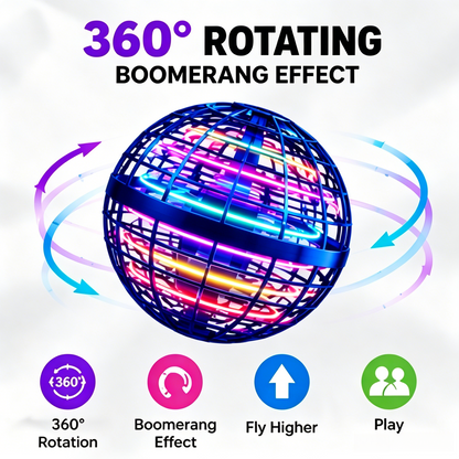 🪐 Magic Flying Orb Ball - 360° Rotating LED Boomerang Toy for Kids-LT