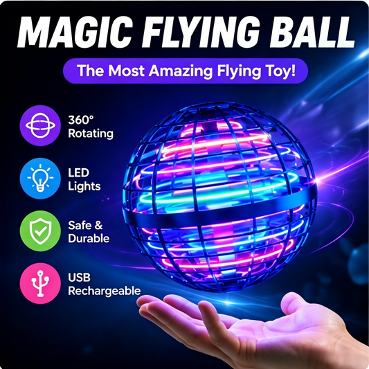 🪐 Magic Flying Orb Ball - 360° Rotating LED Boomerang Toy for Kids-LT