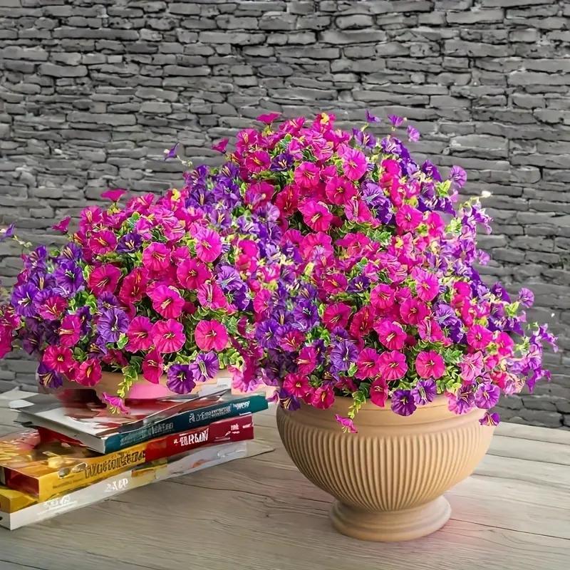 Artificial Flower (16pcs/set), Faux Flower, Decorative Flower for Home Garden, Porch, Window Box, Yard and Seasonal Celebrations, Spring/Summer Decoration, Fruit, Artificial Flower Plant #GLOBAL PICKS-JY