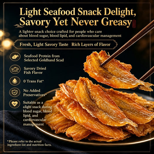 🐟 Nourish your body with high-quality deep-sea fish protein and the crisp texture of goldstripe trevally — a ready-to-eat snack tailored for those mindful of vascular health-CJP