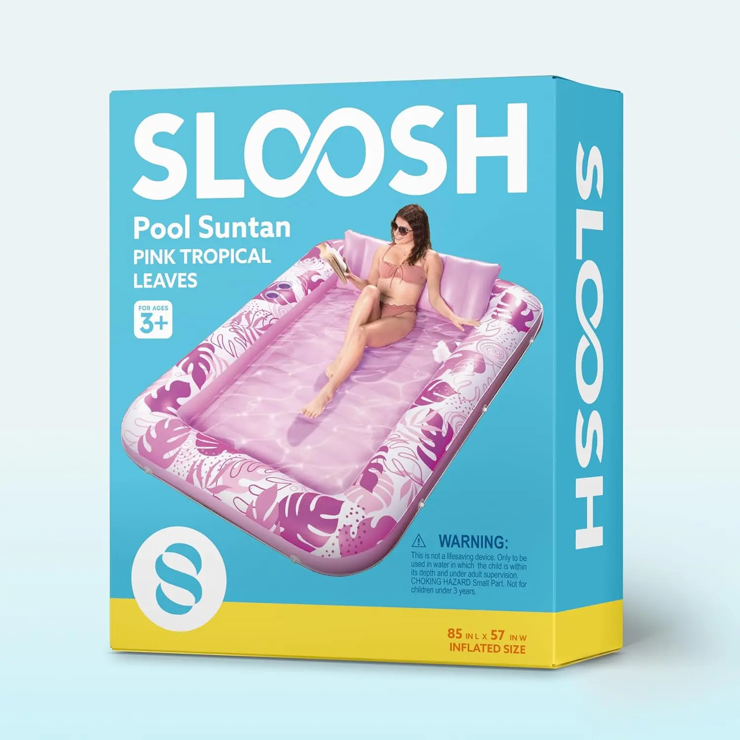 🏊‍Extra Large Inflatable Tanning Pool Float with Cup Holder, L/XL Size 70"×46"/85"×57" Adult Sunbathing Pool Raft for Summer🌞-xlb