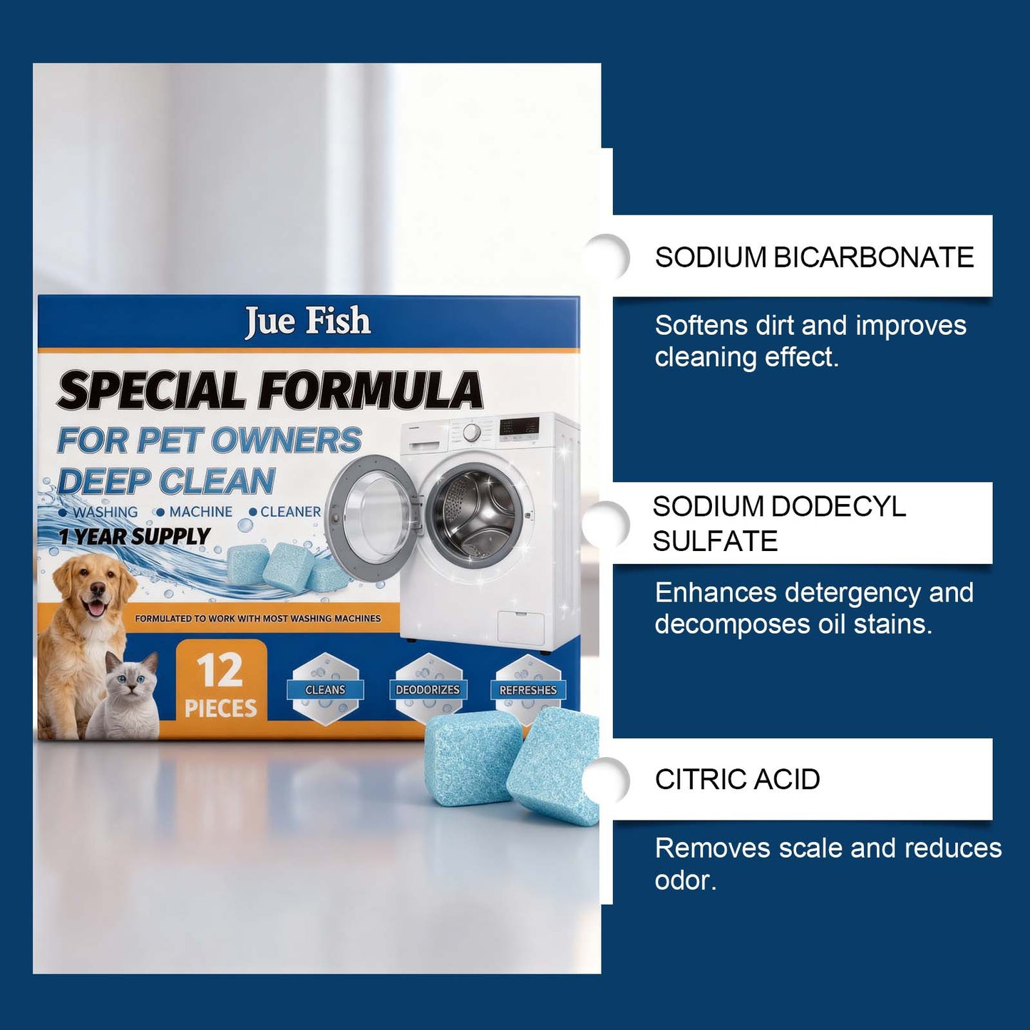 Ultimate Pet Hair & Odor Remover! 🐶Flush hair, sludge & odors in one wash. Like new! ✨-III