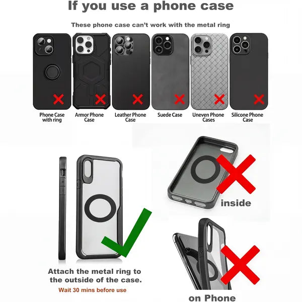 🚗 Super Strong Suction Magnetic Phone Holder for Car & Home -III