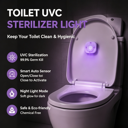 🛁 Bathroom Essential Toilet UV Sterilizer – Auto Sensor, Night Light & Eco-Friendly-WBJ