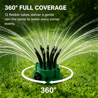 🌱 12-Head 360° Adjustable Garden Sprinkler | Water Every Corner of Your Yard-WBJ