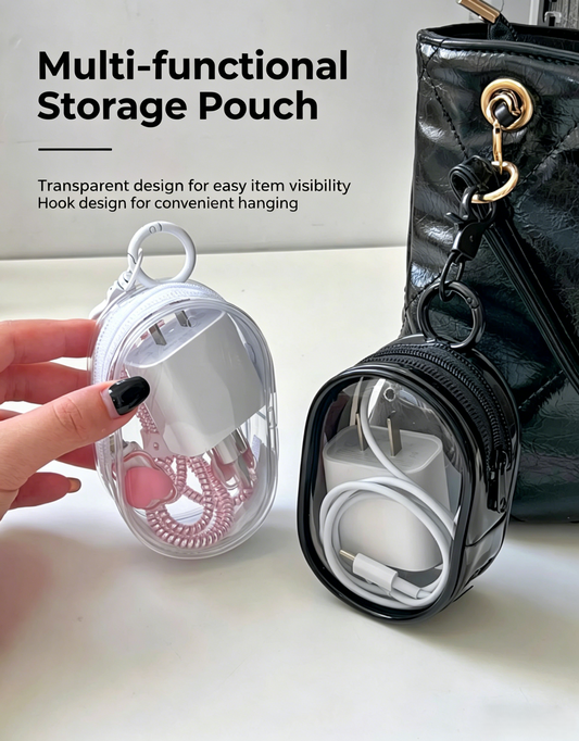 💎 Minimalist Clear Tech Pouch | Stylish & Functional Storage-WBJ