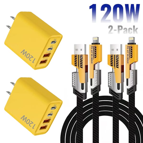⚡Buy 2 Get 2 Free  (Top Recommend)🔥(Only 2 Charger & 2 Cable )