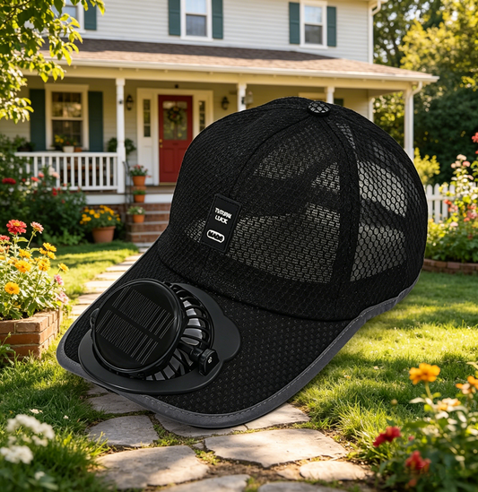 ☀️ Solar-Powered Cooling Fan Baseball Cap | UPF 50+ Sun Protection-WBJ
