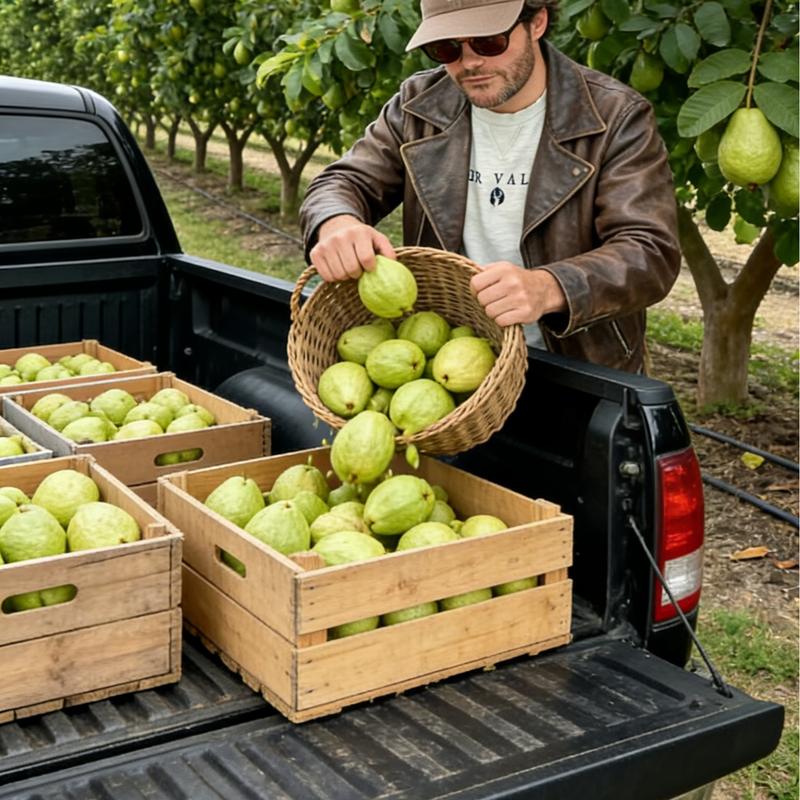 Heirloom Non-GMO Guava Tree Sapling | Live Fruit Plant for Potted, Greenhouse & Outdoor Gardens | Easy to Grow, Fast Fruiting, Ideal for Home Gardeners & Fruit Tree Enthusiasts-JY