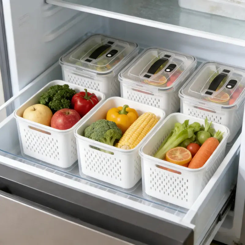 12-Pack Fridge Organizers and Storage  – Fresh Produce & Meat Storage Set -III
