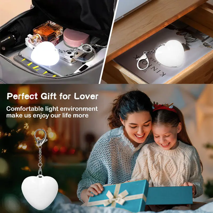 ✨Smart Touch Heart Pattern Glow Light Portable Handbag Light LED Automatic Creative Krychain Pendent Party Gift-XLB