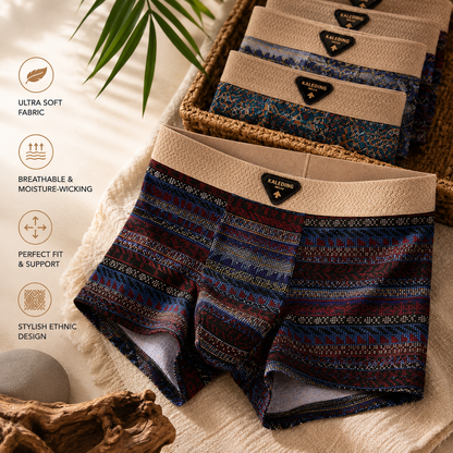 Breathe Better. Feel Better. Move Freely. Ultra-Soft Ethnic Boxer Briefs Designed For All-Day Comfort & Breathability-JY