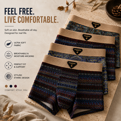 Breathe Better. Feel Better. Move Freely. Ultra-Soft Ethnic Boxer Briefs Designed For All-Day Comfort & Breathability-JY
