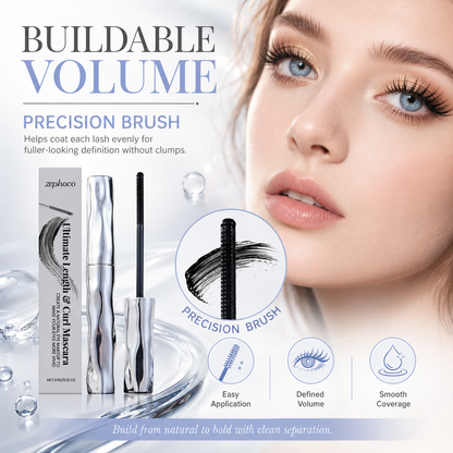 Waterproof Long-Wear Mascara – Naturally Curling, Sweatproof, Lengthening & Smudge-Resistant-JY