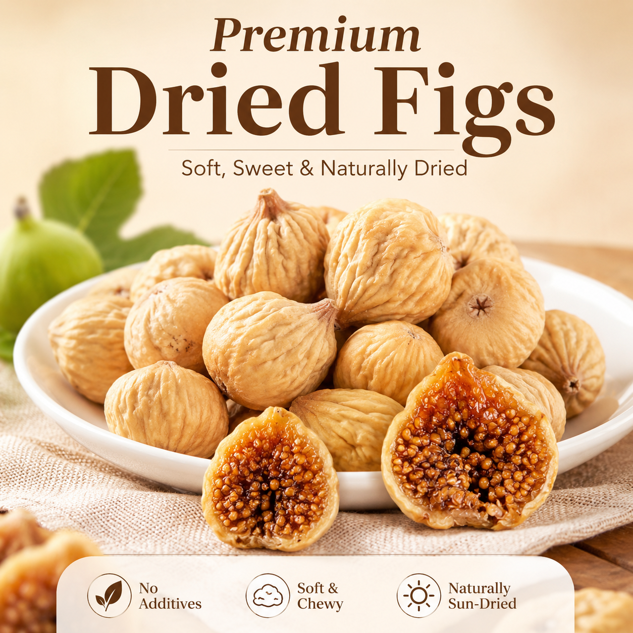 Premium Sun-Dried Figs – Soft, Sweet & Naturally Jammy in Every Bite-JY