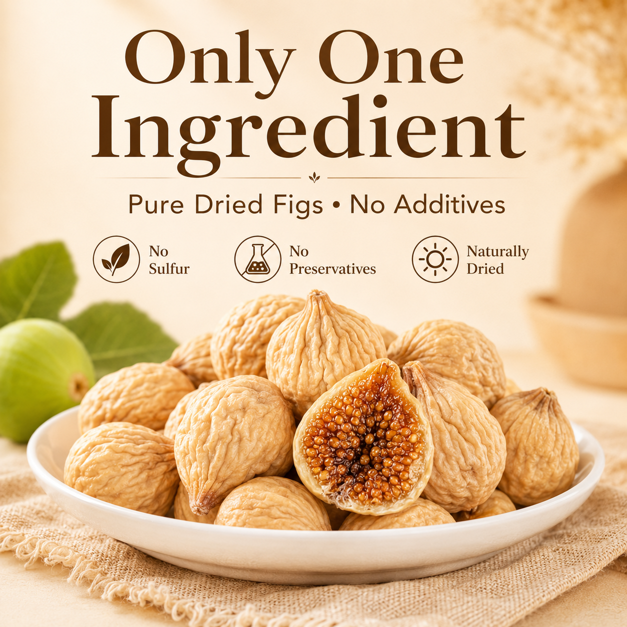 Premium Sun-Dried Figs – Soft, Sweet & Naturally Jammy in Every Bite-JY