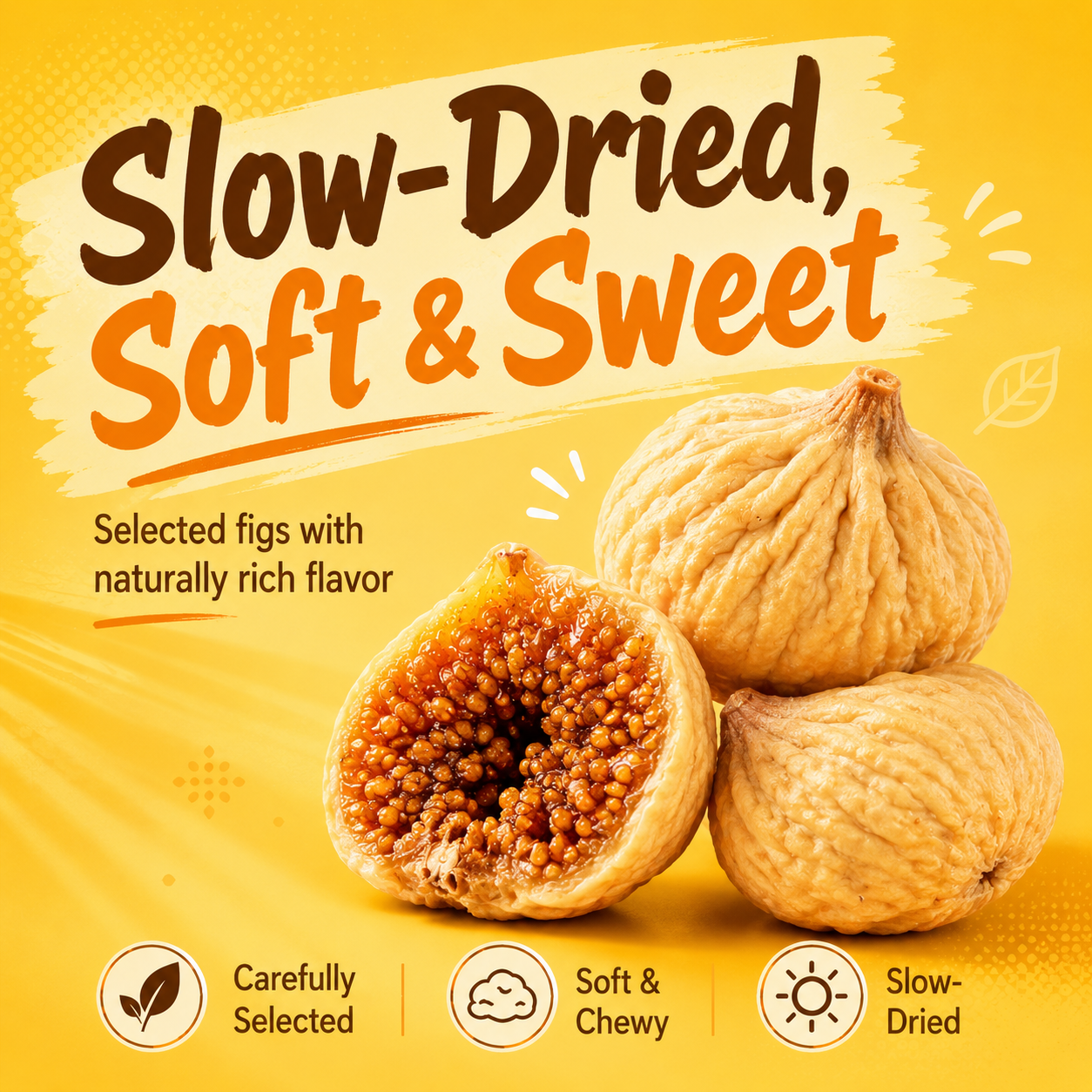 Premium Sun-Dried Figs – Soft, Sweet & Naturally Jammy in Every Bite-JY