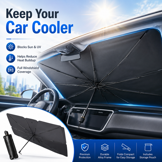 Car Windshield Sunshade Umbrella ☀️ Keep Your Car Cooler & Protect Your Interior With Full UV Coverage-JY