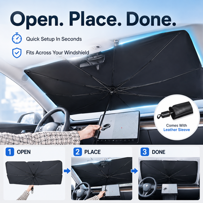 Car Windshield Sunshade Umbrella ☀️ Keep Your Car Cooler & Protect Your Interior With Full UV Coverage-JY