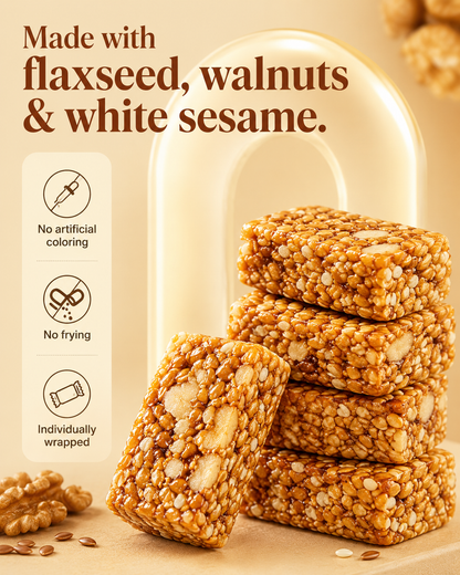 Flaxseed Walnut Crisps – Crunchy, Nutty & Satisfying Snack for Every Bite-JY