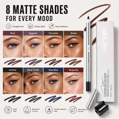 24HR Waterproof Eyeliner Pencil ✨ Smudge-Proof, Creamy & Easy to Apply for Day-to-Night Looks-JY