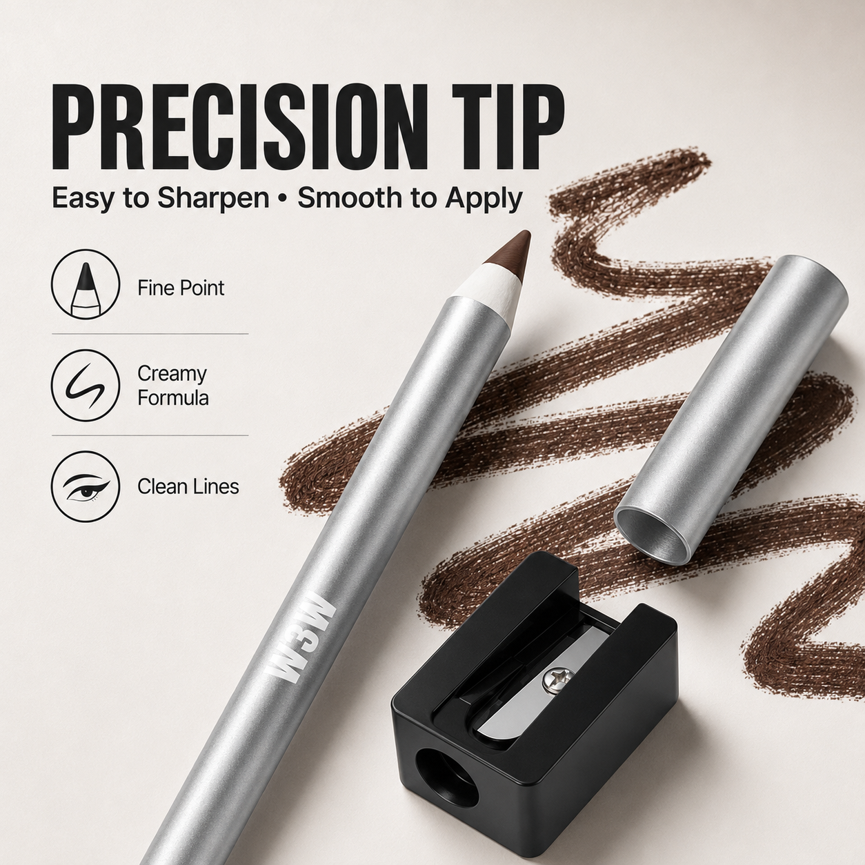 24HR Waterproof Eyeliner Pencil ✨ Smudge-Proof, Creamy & Easy to Apply for Day-to-Night Looks-JY