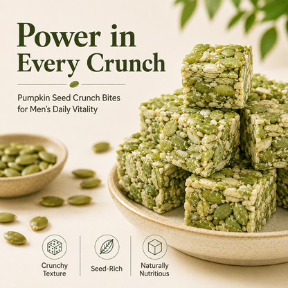 Natural Fuel for Men’s Daily Energy, Stamina & Confidence – Pumpkin Seed Crunch Bites-HJY