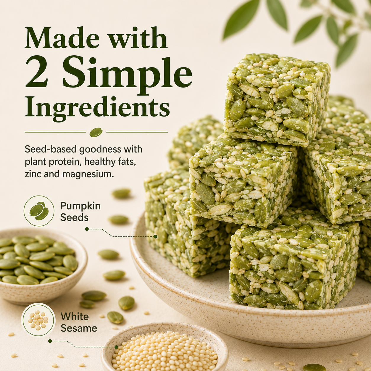 Natural Fuel for Men’s Daily Energy, Stamina & Confidence – Pumpkin Seed Crunch Bites-HJY