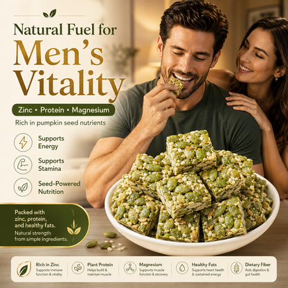 Natural Fuel for Men’s Daily Energy, Stamina & Confidence – Pumpkin Seed Crunch Bites-HJY