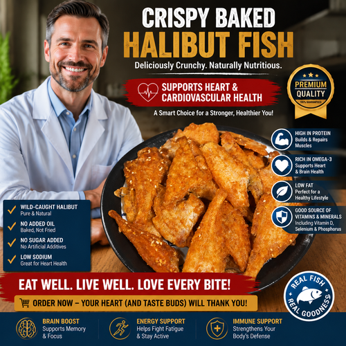 Wild‑Caught Crunchy Baked Alaska Flounder, Pure Natural Seafood Flavor-SUY