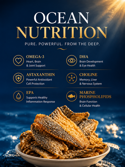 Wild Alaskan Salmon Skin Crisps – Premium High Protein Seafood Snack-SUY