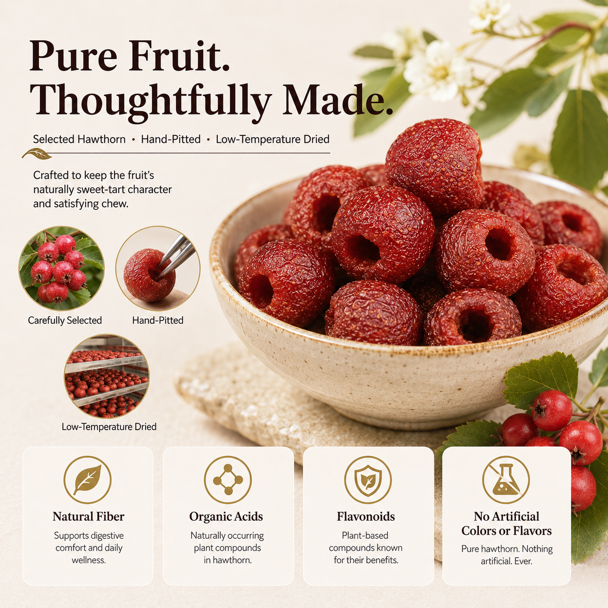 No Core Dried Hollow Hawthorn Fruits-LT