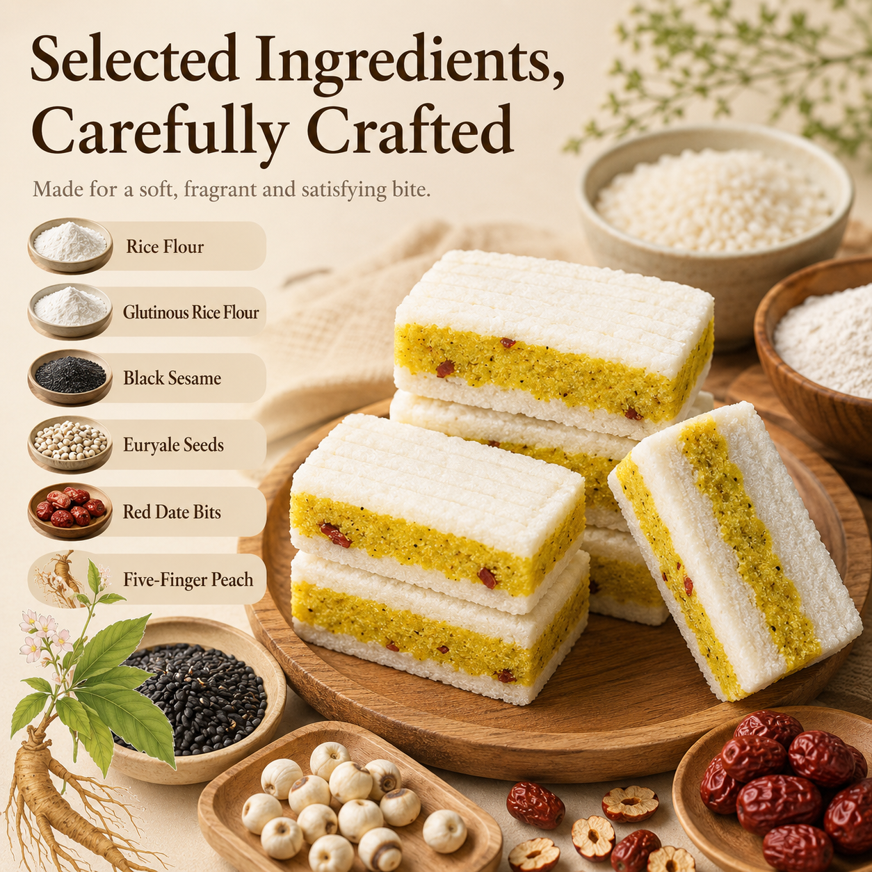 Five-Leaf Fig & Euryale Seed Cake-LT