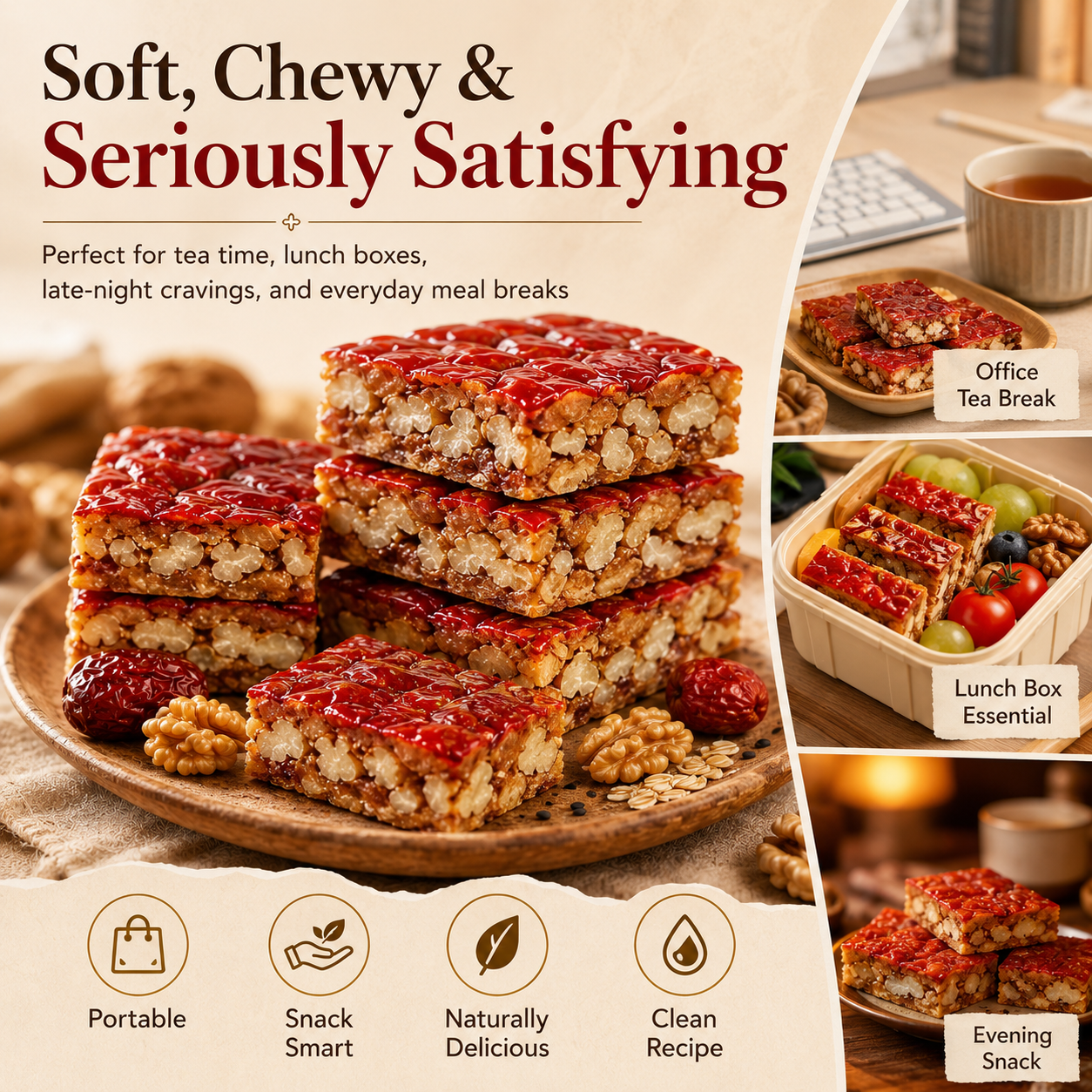 Premium Jujube Walnut Snack Bars-LT