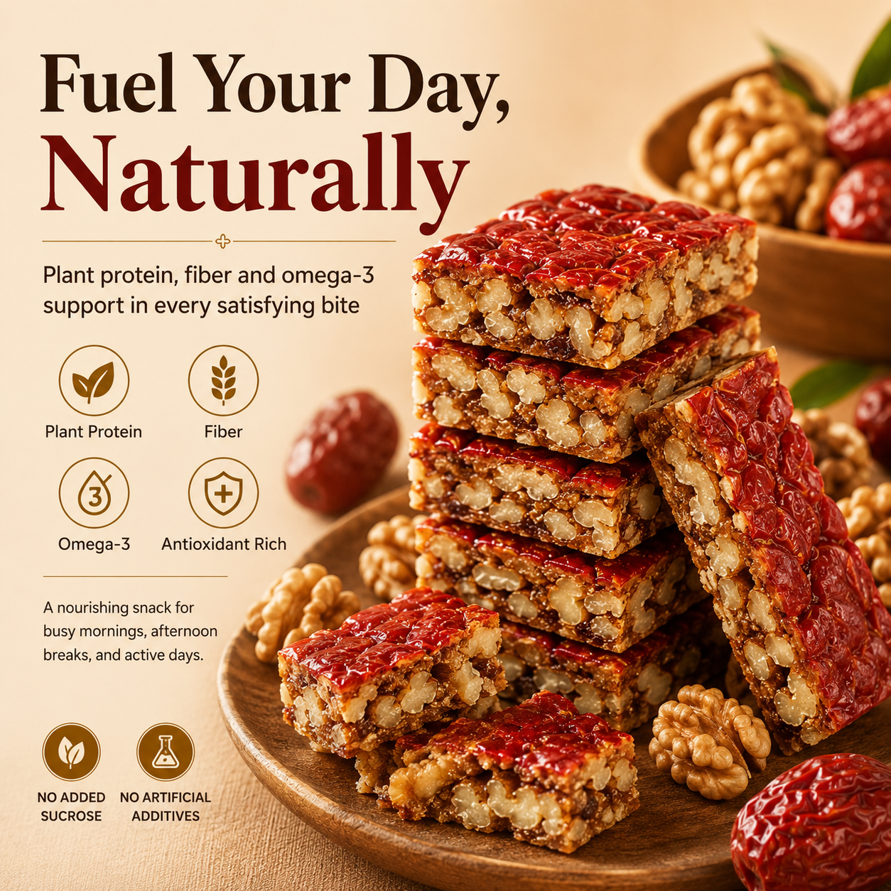 Premium Jujube Walnut Snack Bars-LT