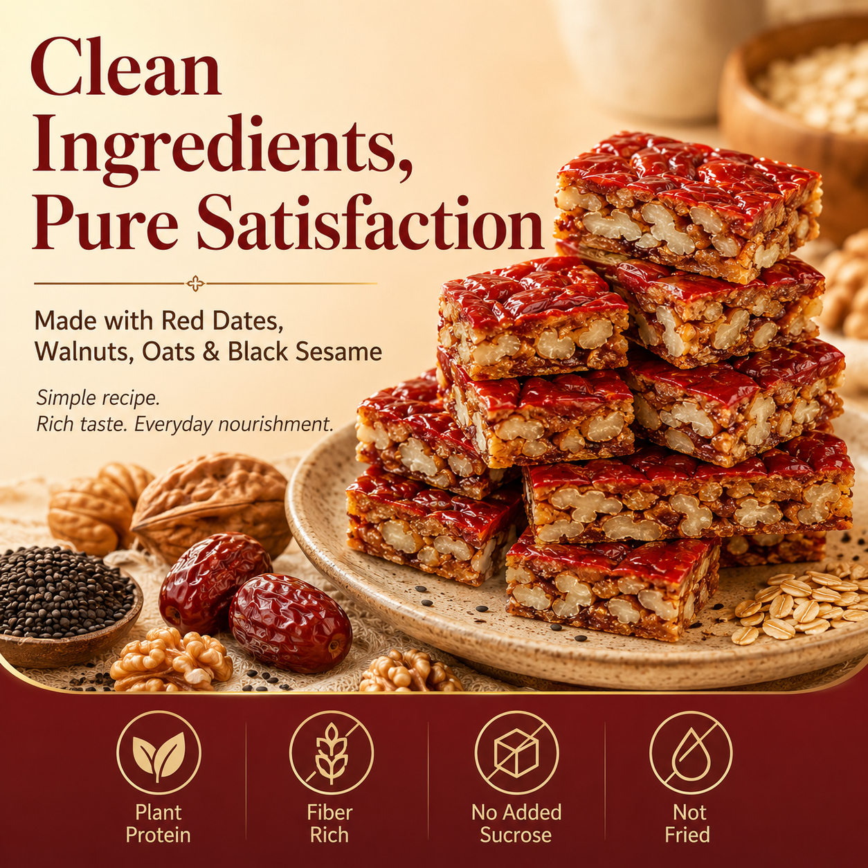 Premium Jujube Walnut Snack Bars-LT