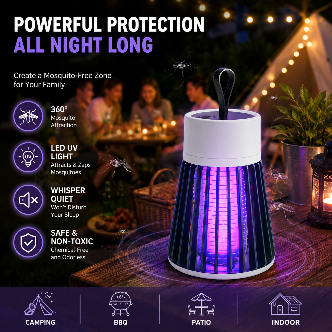 🔥Surprise Discount🔥USB/Rechargeable Mosquito & Fly Trap Lamp-JY