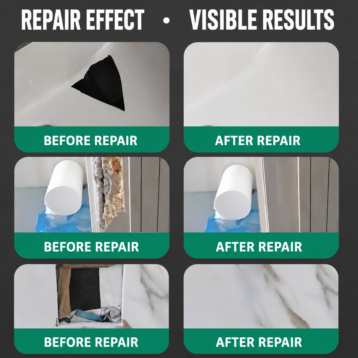 Individually Wrapped Repair Putty, Reusable Gap Filler Sealant for Wall Cracks, Pipe Holes & Draft Stopping, DIY Home Caulk Alternative-XXS