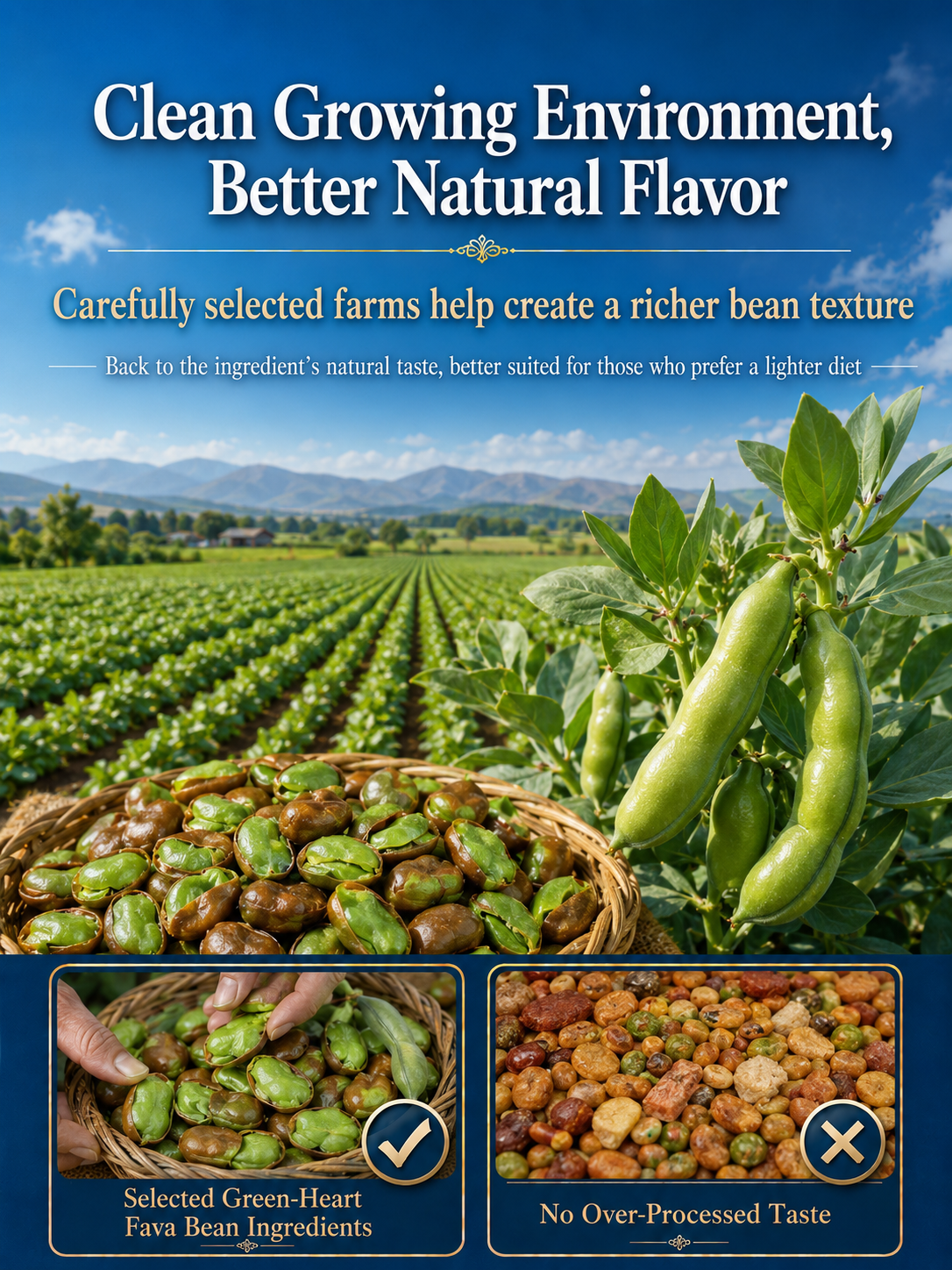 🫘 Nourish your body with high-quality plant protein and the crisp texture of green heart broad beans — a ready-to-eat snack tailored for those mindful of vascular health-CJP
