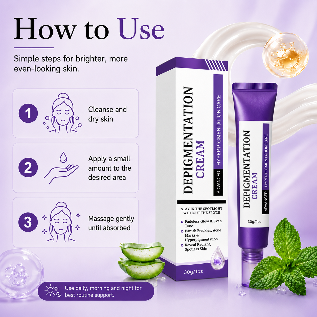 Fade the Look of Freckles & Dark Spots for a Brighter, More Even Glow-HJY
