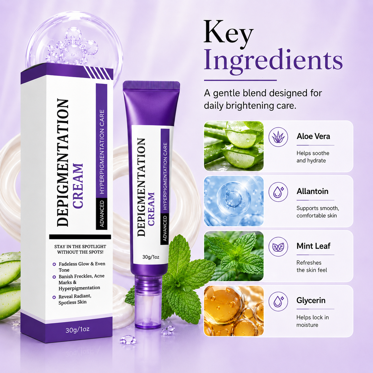 Fade the Look of Freckles & Dark Spots for a Brighter, More Even Glow-HJY