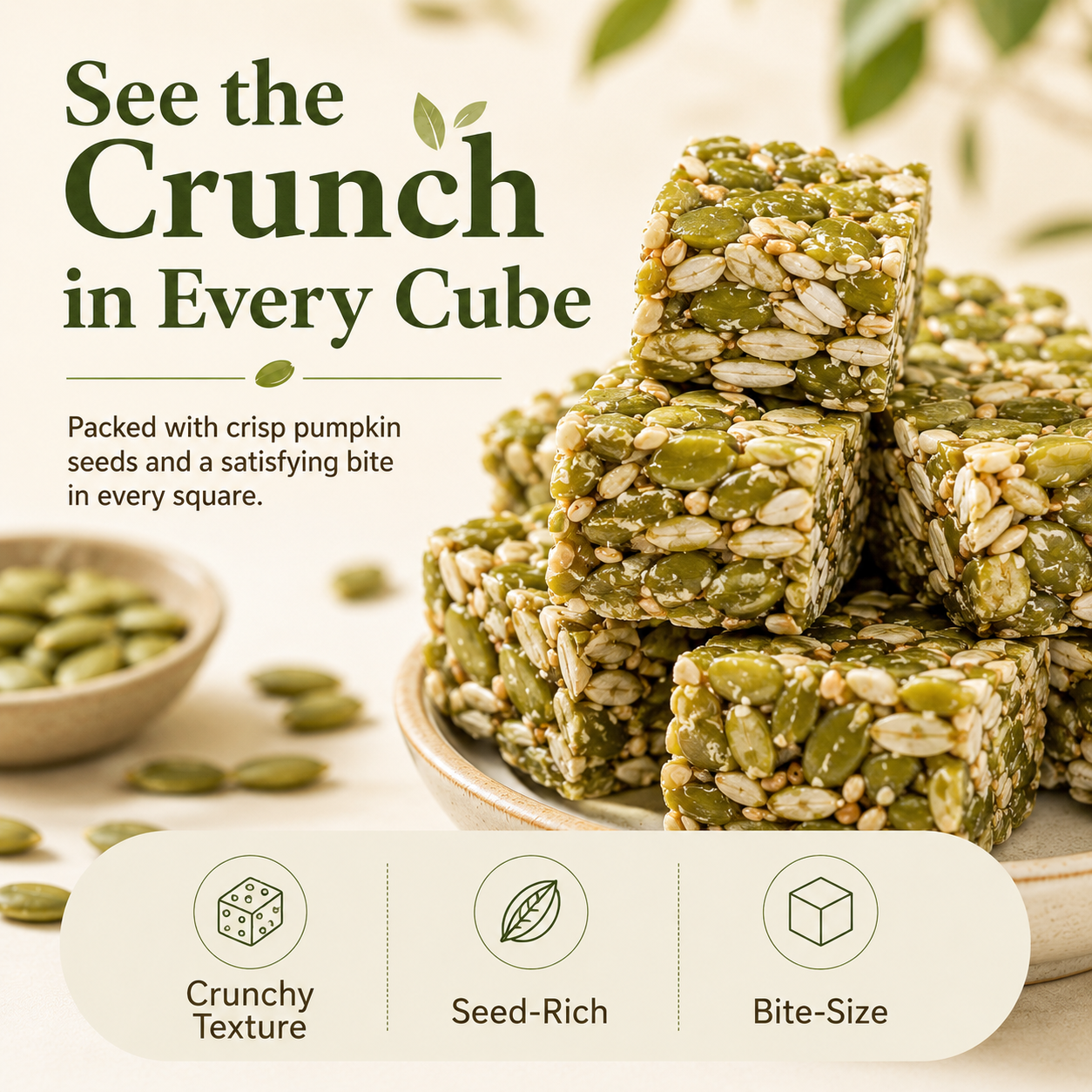 Pumpkin Seed Crunch Bites – Crispy, Nutritious & Naturally Delicious-HJY