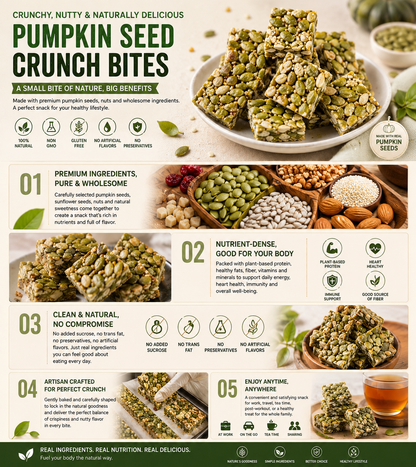 Pumpkin Seed Crunch Bites – Crispy, Nutritious & Naturally Delicious-HJY