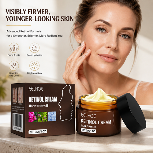 EELHOE Retinol Anti-Aging Face Cream, Skin Firming Wrinkle Reducing Moisturizer, Brightening Hydrating Facial Cream for Fine Lines & Dull Skin 30g-AUX