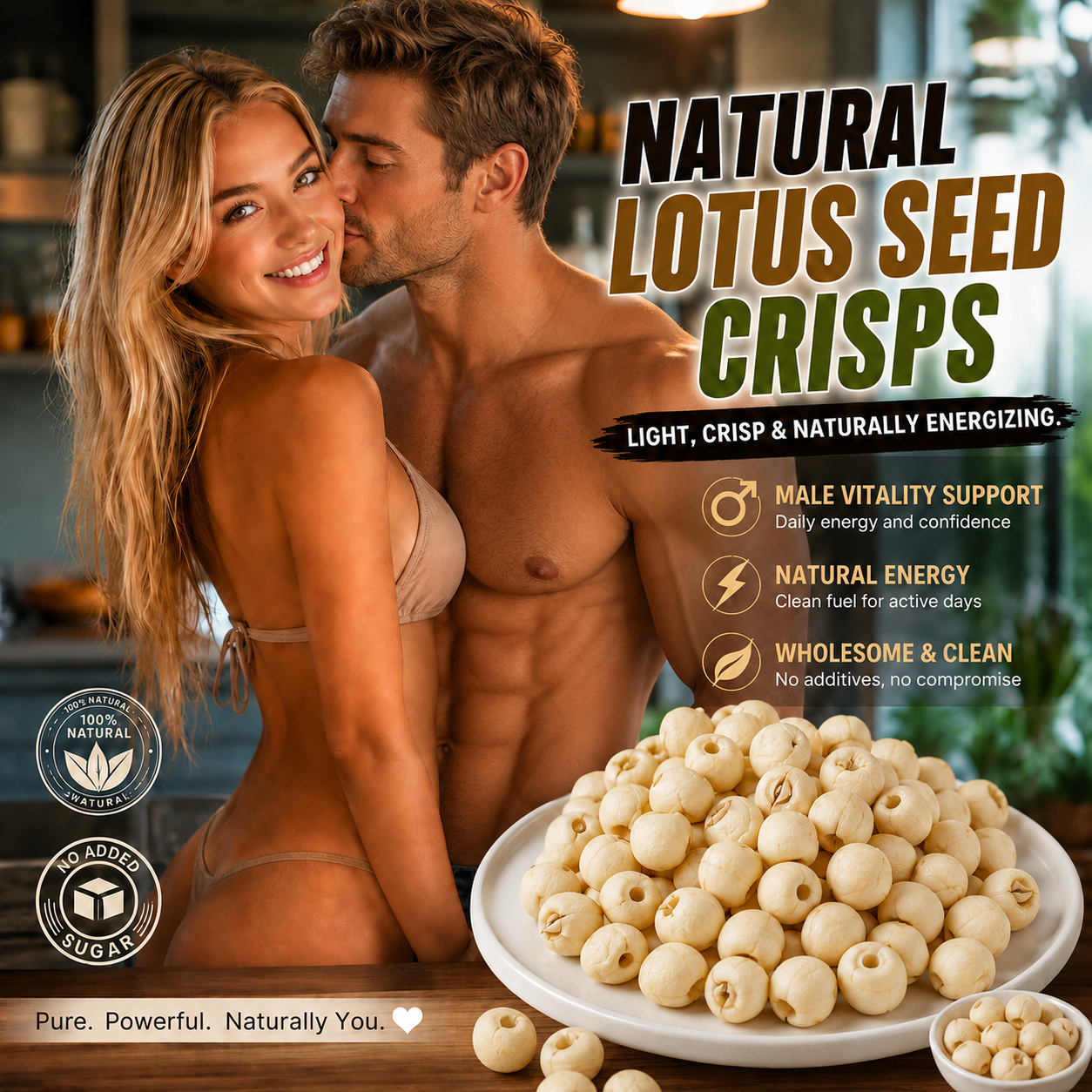 🪷UNLEASH YOUR MAN POWER🔥WITH ALASKA SNOW MOUNTAIN NATURAL LOTUS SEED CRISPS-CJP