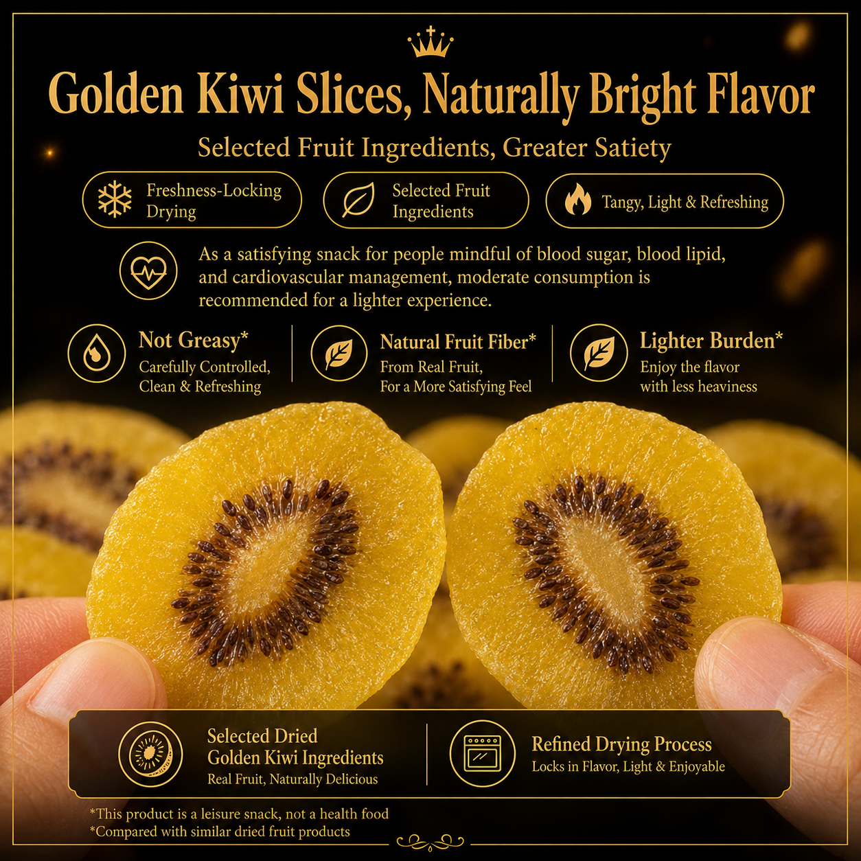 🥝 Nourish your body with high-quality natural fruit nutrition and the crisp texture of golden kiwi — a ready-to-eat snack tailored for those mindful of vascular health-CJP