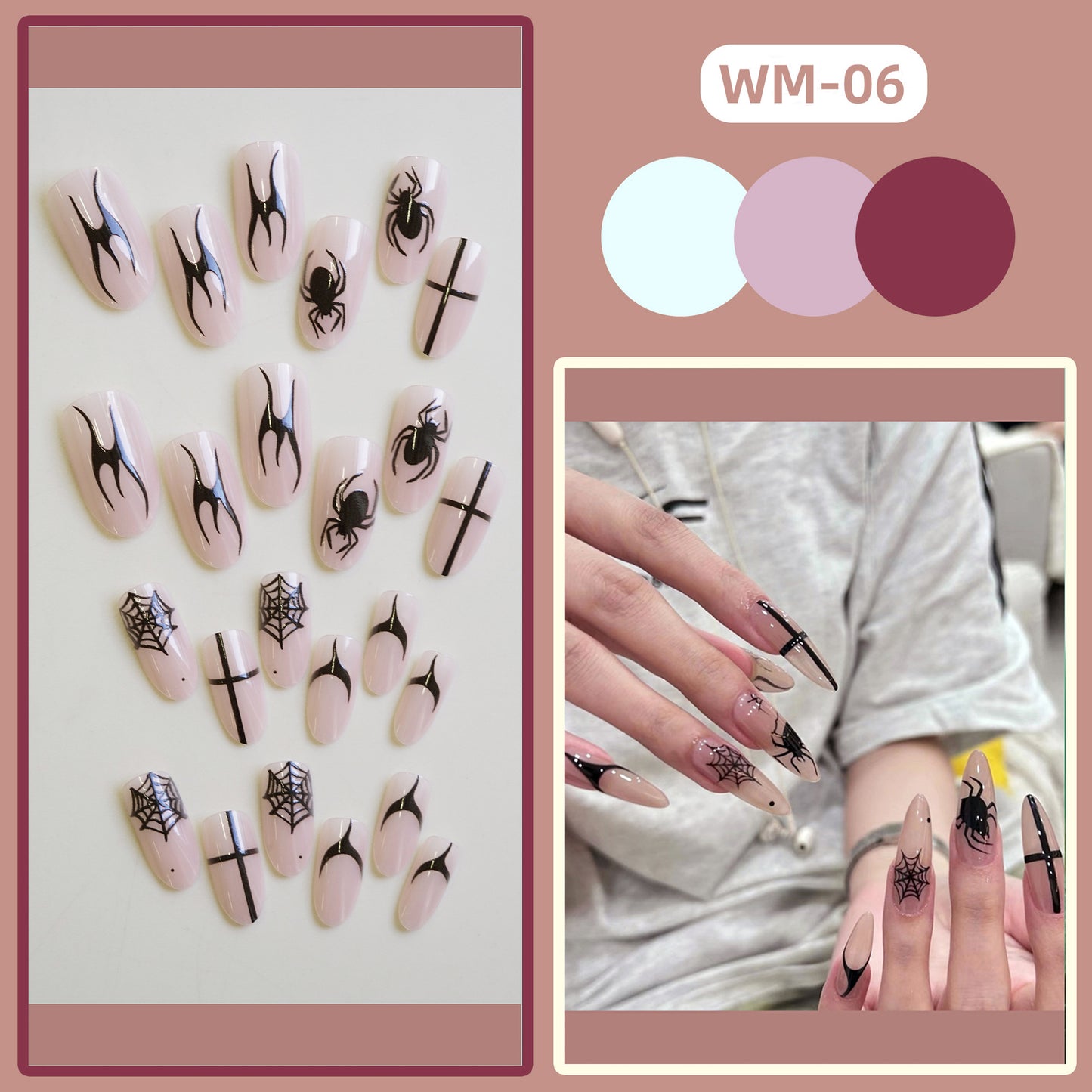 💅High-end press On Nails for Women, Reusable Glue-On Nails, ✨Easy DIY Manicure at Home-XXS