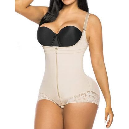 Shapewear for Women Tummy Control Bodysuits Zip-Up Comfort Ultra Stretch Fabric Customizable Fit Breathable Mesh Design Comfortable Fit-JY
