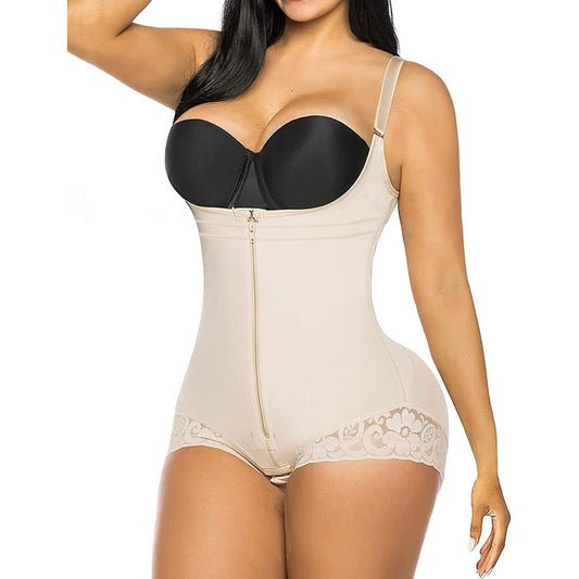 Shapewear for Women Tummy Control Bodysuits Zip-Up Comfort Ultra Stretch Fabric Customizable Fit Breathable Mesh Design Comfortable Fit-JY